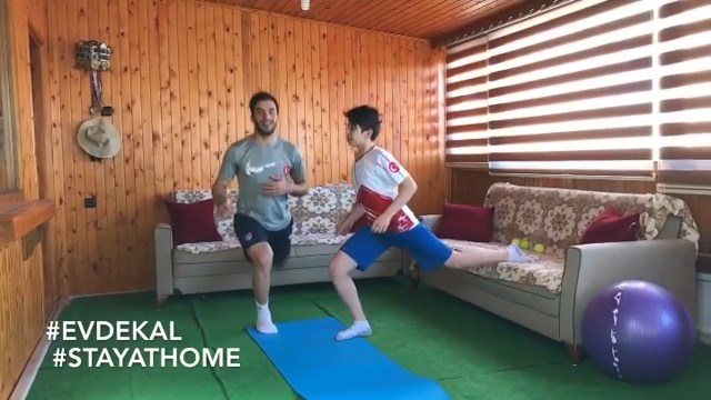 Olimpik sporcular ile evde spor yap Türkiye