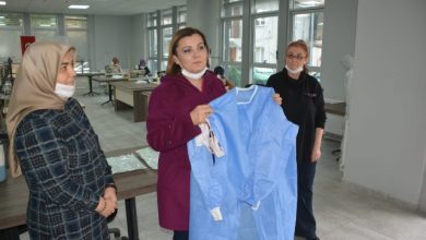 Belediyeden bone ve önlük üretimi