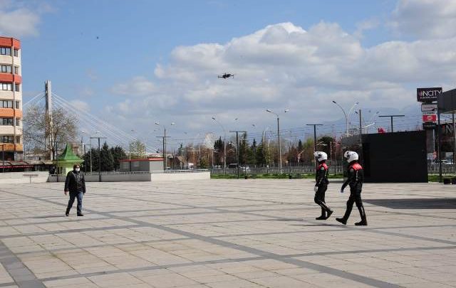 Kocaeli polisinden drone ile takip