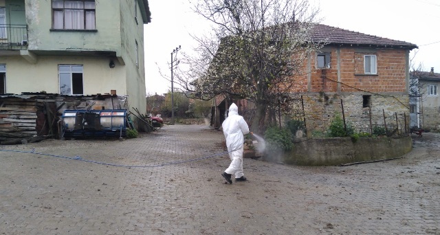 Köylerde Covid-19 temizliği yapıldı