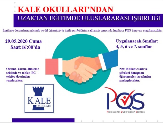 KALE OKULLARI’NDAN UZAKTAN EĞİTİMDE ULUSLAR ARASI İŞBİRLİĞİ