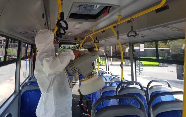 Özel halk otobüslerine periyodik dezenfekte