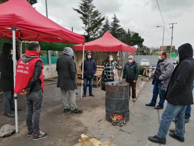 HKP, grevdeki Baldur işçisinin yanında