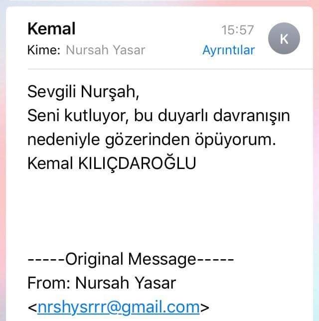 Kılıçdaroğlu’ndan Nurşah Yaşar’a kutlama