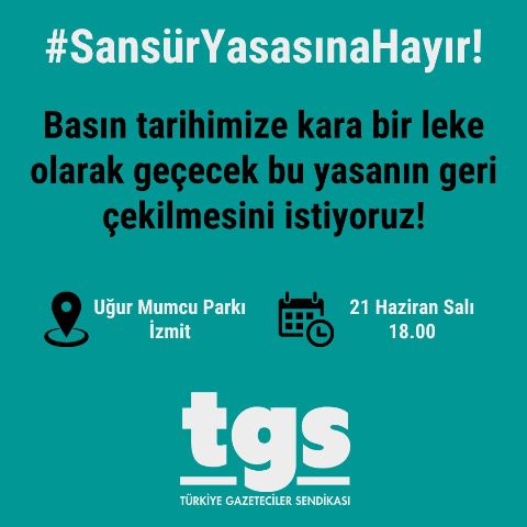 Gazeteciler #SansürYasasınaHayır demek için buluşuyor