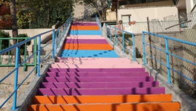 Merdivenler renklendi