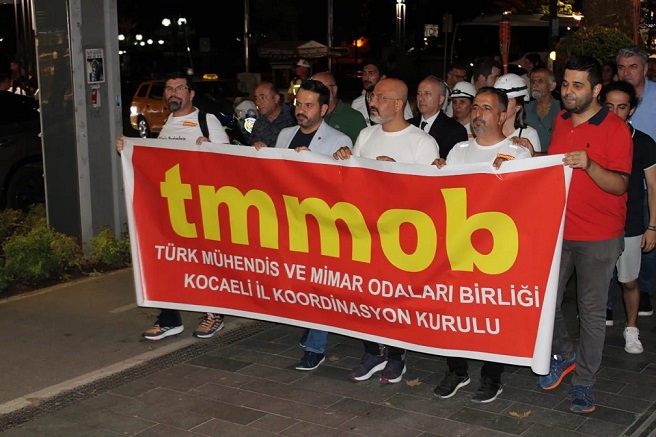 TMMOB deprem şehitlerini andı